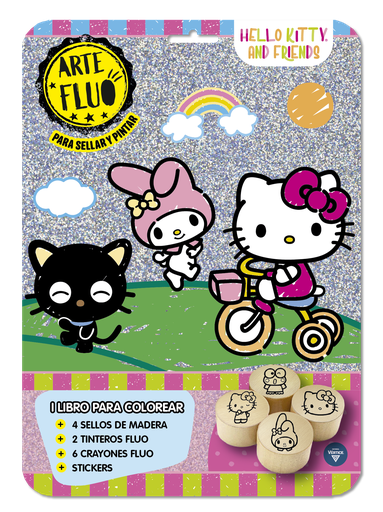 [6555] FLOW PACK VERTICE ARTE FLUO HELLO KITTY & FRIENDS