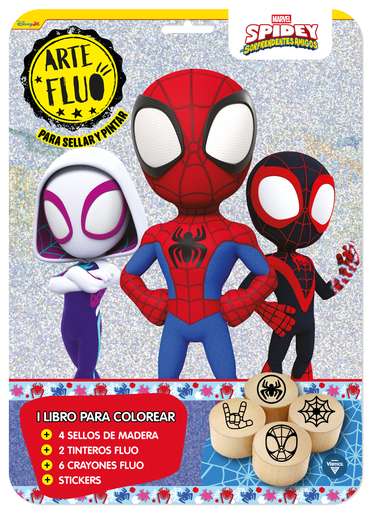 [6556] FLOW PACK VERTICE ARTE FLUO SPIDEY & FRIENDS