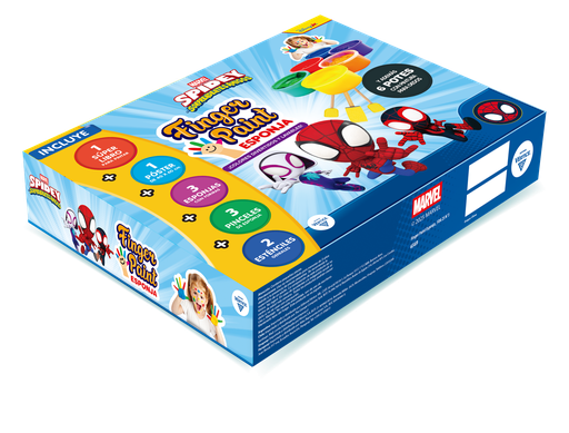 [6569] CAJA VERTICE FINGER PAINT ESPONJA SPIDEY & FRIENDS