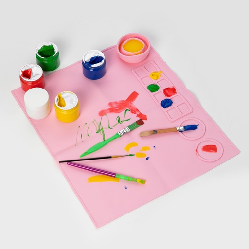 [PI460] BASE DE SILICONA OLAMI PARA ARTES CELESTE-ROSA-NARANJA-AZUL