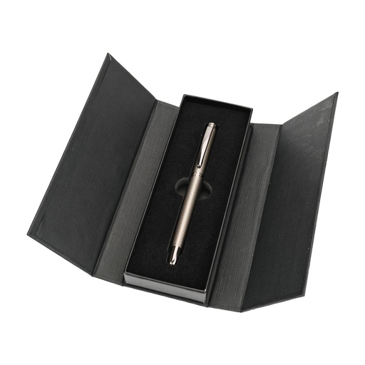 [EFI 504] BOLIGRAFO OLAMI ROLLER BALL NURENBERG NEGRO-PLATEADO