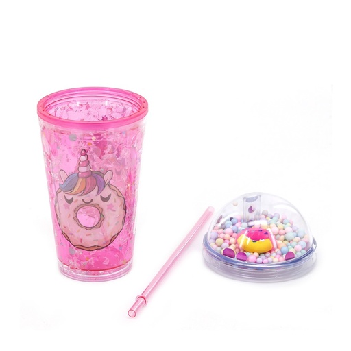 [18524] VASO TRENDY 450ML DONUT FUCCIA