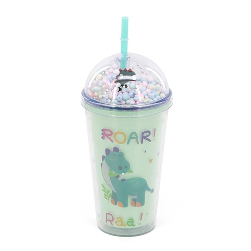 [19025] VASO TRENDY 450ML DINO AMARILLO 19025