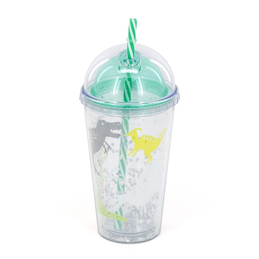 [19026] VASO TRENDY 450ML DINOS VERDE 19026