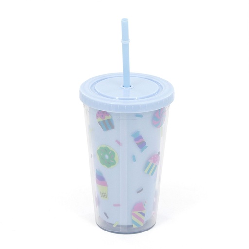 [19027] VASO TRENDY 450ML DULCES CELESTE 19027