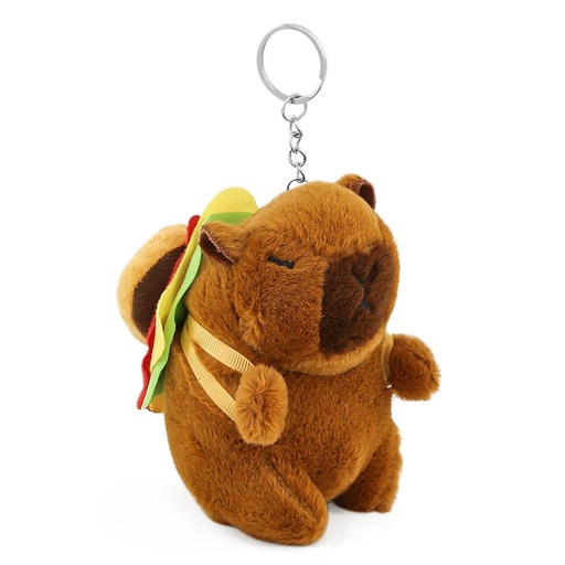 [30481] LLAVERO TRENDY PELUCHE CAPYBARA HAMBURGUESA