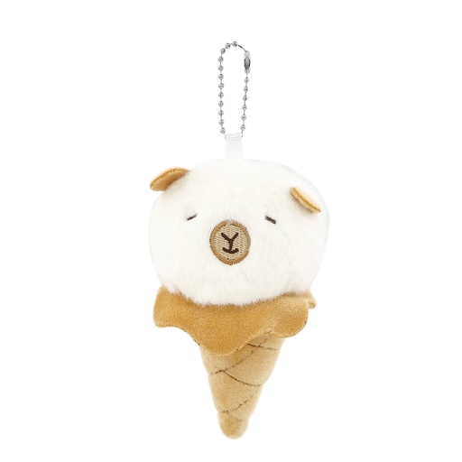 [30500] LLAVERO TRENDY CAPYBARA HELADO BLANCO