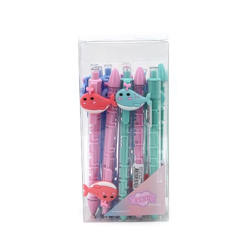 [30618] BOLIGRAFO TRENDY BALLENA X 12