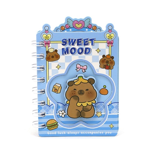 [30585] LIBRETA TRENDY MINI CAPYBARA CELESTE