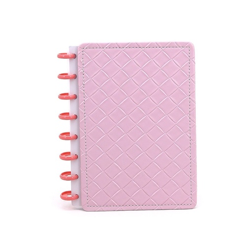 [30610] CUADERNO TRENDY A5 CON DISCOS MATELASSE ROSA