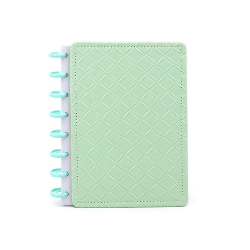 [30610] CUADERNO TRENDY A5 CON DISCOS MATELASSE AQUA