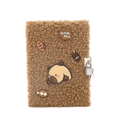 [30661] DIARIO INTIMO TRENDY CORDERITO CAPYBARA MARRON