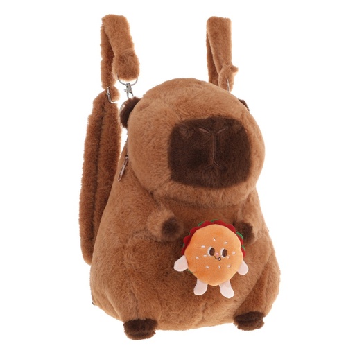 [53709] MOCHILA INFANTIL PELUCHE CAPYBARA HAMBURGUESA
