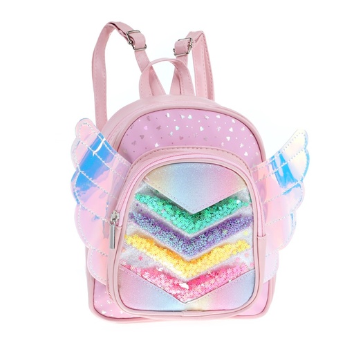[53782] MOCHILA INFANTIL TRENDY ARCOIRIS CON ALAS ROSA