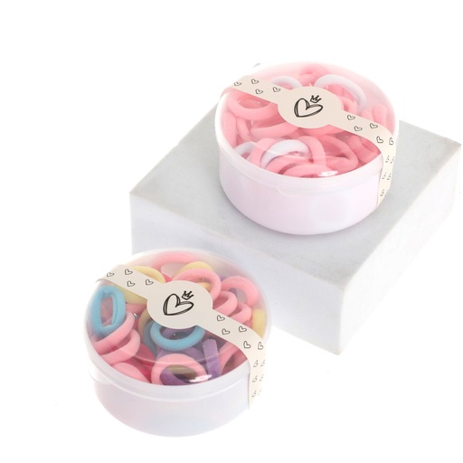 [54024] CAJA COLITAS PARA EL PELO REDONDA VARIOS COLORES