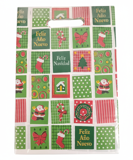 [15X20NAVIDAD] BOLSA RIÑON ESTAMPADA 20X30 X50 FELIZ NAVIDAD