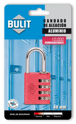 [CDB C4 40 AR] CANDADO BULIT DE ALEACION 40MM 10.000 COMBINACIONES