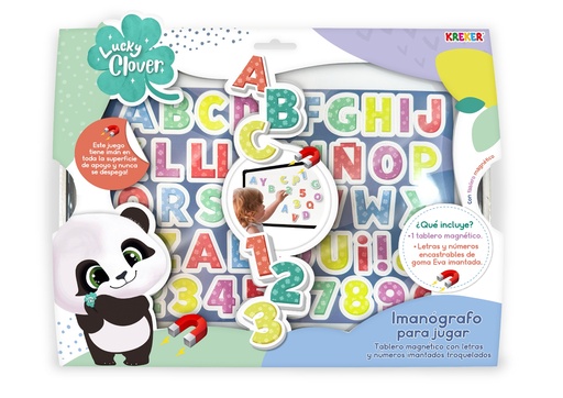 [225] JUEGO KREKER IMANOGRAFO CON NUMEROS Y LETRAS IMANTADOS