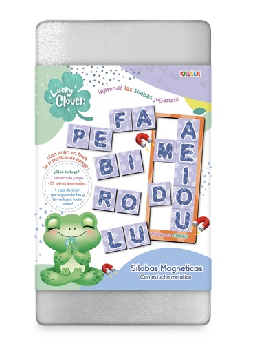 [231] JUEGO KREKER ESTUCHE METALICO SILABAS MAGNETICAS