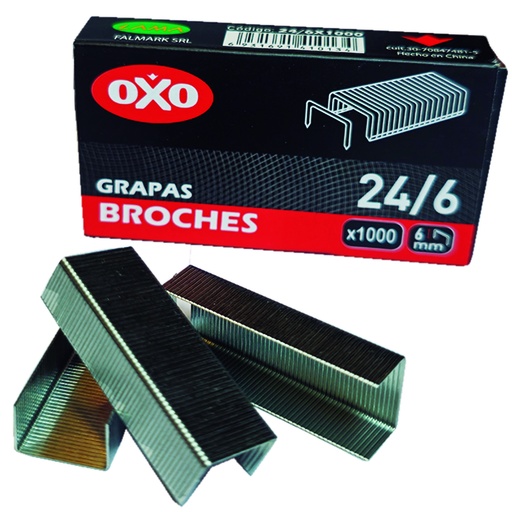 [24/6X1000] BROCHES OXO 24/6 X1000