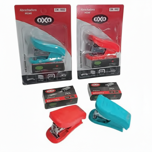 [8002] ABROCHADORA OXO MINI 24/6 + BROCHES 8002