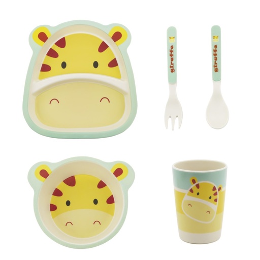 [30424] SET PLATOS TRENDY BAMBOO JIRAFA