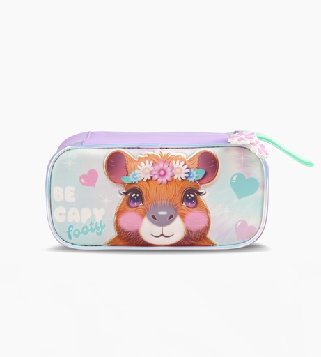 [F263060LILA] CARTUCHERA FOOTY CON DIVISION INTERNA  BE CAPY LILA