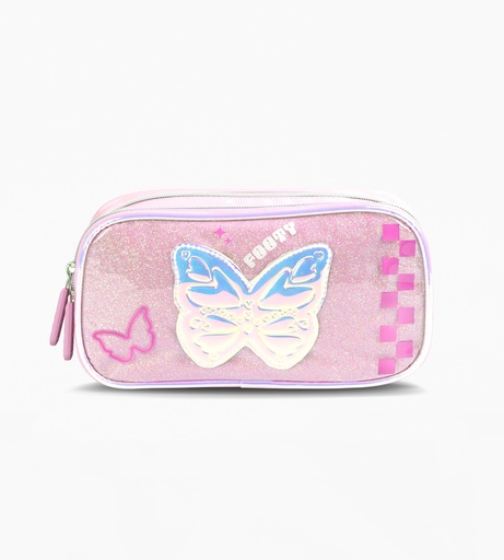 [F263040ROSA] CARTUCHERA FOOTY 2 CIERRE CON ORGANIZADOR ROSA