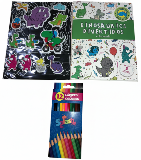 [10002] MAXI VALIJA SPLASH COLOREANDO DINOSAURIOS DIVERTIDOS