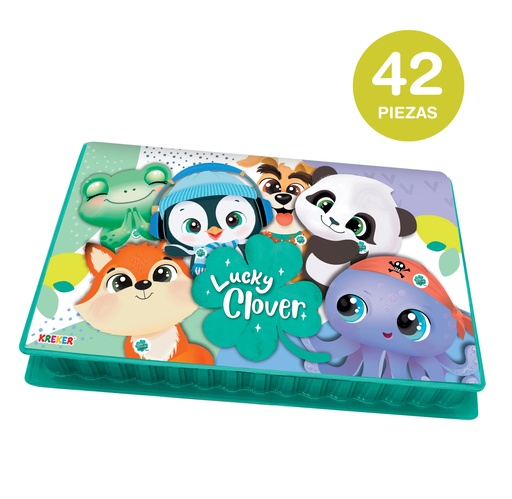 [244] SET KREKER PARA PINTAR CAJA PLASTICA LUCKY CLOVER