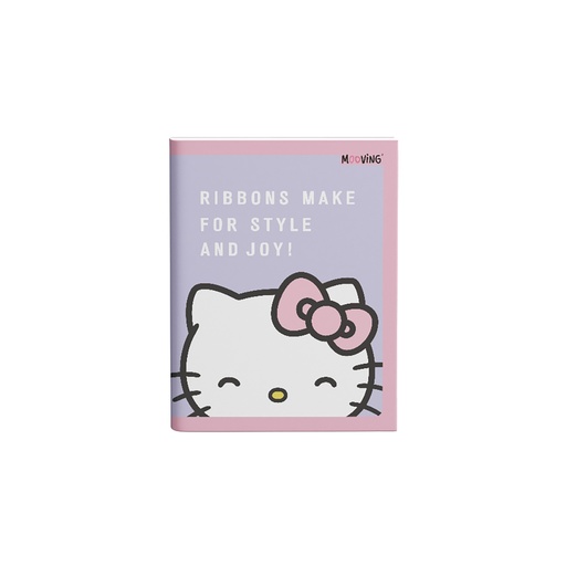 [1202165] CUADERNO MOOVING 16X21 TAPA FLEXIBLE ABROCHADO 48 HOJAS HELLO KITTY