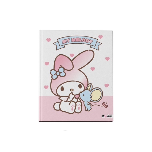 [1224261] CUADERNO MOOVING 19.5X24 TAPA DURA COSIDO 48 HOJAS MY MELODY