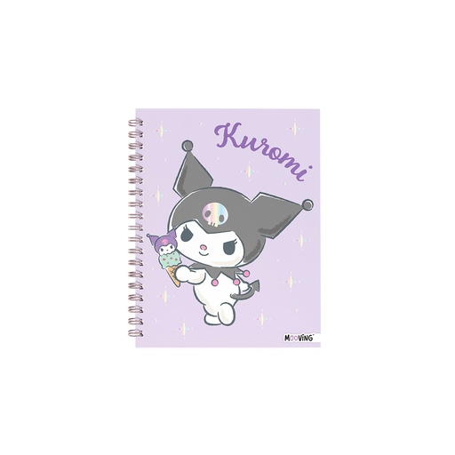 [1205255] CUADERNO MOOVING 16X21 TAPA DURA CON ESPIRAL 80 HOJAS KUROMI