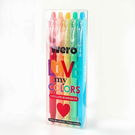 [WE4249] BOLIGRAFO WERO BORRABLE X5 I LOVE MY COLORS