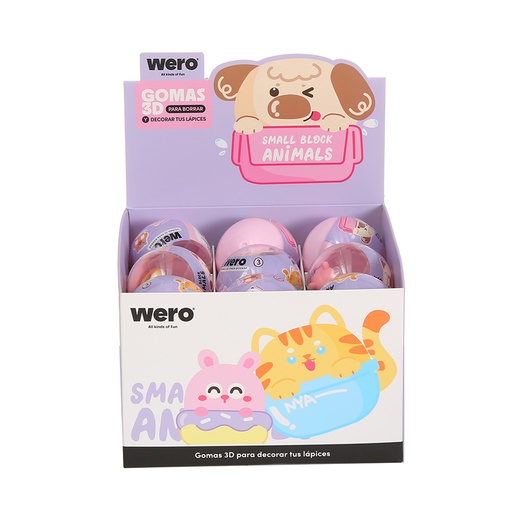 [WE4342] GOMA WERO 3D PARA DECORAR X3 SMALL ANIMALS