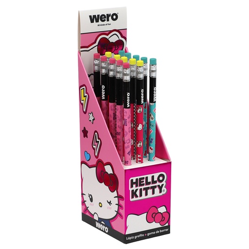 [WE4351] LAPIZ WERO CON GOMA X15 HELLO KITTY
