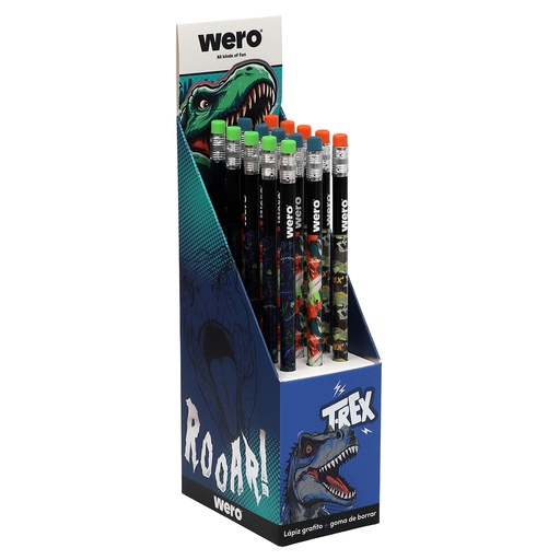 [WE4356] LAPIZ WERO CON GOMA X15 DINO