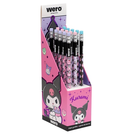 [WE4352] LAPIZ WERO CON GOMA X15 KUROMI