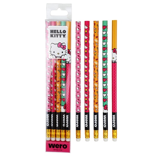 [WE4359] LAPIZ WERO CON GOMA X5 HELLO KITTY