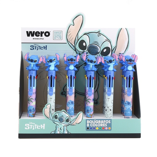 [WE4277] BOLIGRAFO WERO OCHO COLORES X1 STITCH