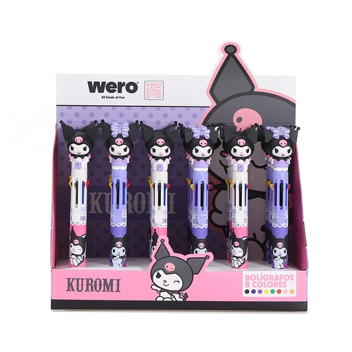 [WE4280] BOLIGRAFO WERO OCHO COLORES X1 KUROMI
