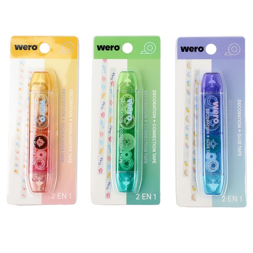 [WE4373] CORRECTOR WERO CINTA 2 EN 1 DECORATIVO