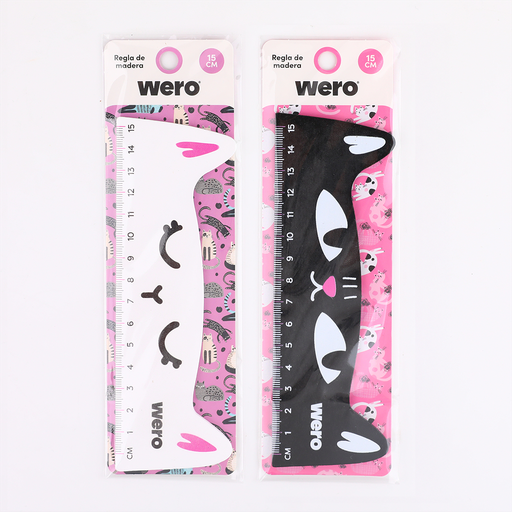 [WE4314] REGLA WERO MADERA 15CM X1 CATS
