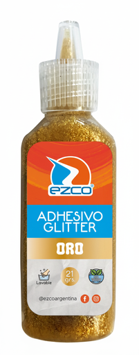 [407007-O] ADHESIVO EZCO GLITTER X12 ORO