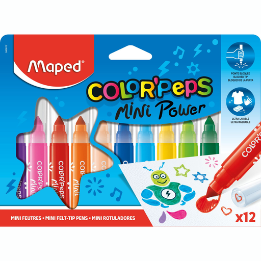 [846612] MARCADOR MAPED COLORPEPS MINI JUMBO X12