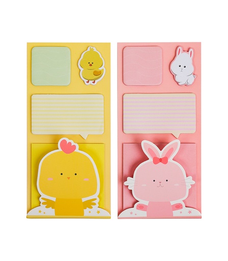 [ZN-40] NOTAS ADHESIVAS CON SEÑALADOR MP 80HOJAS CUTE ANIMALS
