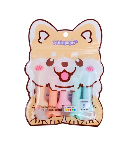 [26-R04] RESALTADOR MINI MP DOG BONE FLUO X5