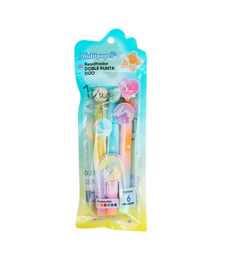 [26-R07] RESALTADOR DOBLE PUNTA MP FLUO X3