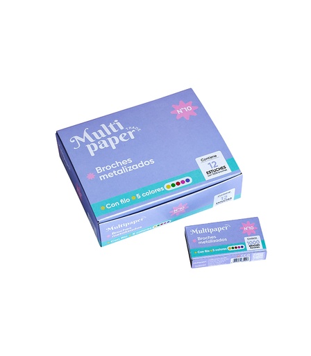 [26-AB4] BROCHES MP METALIZADO 10/50 X1000