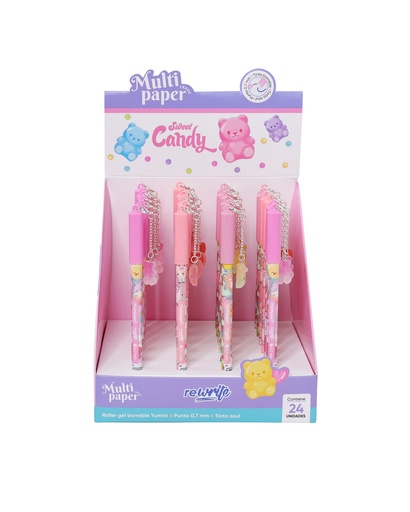 [26-85] BOLIGRAFO MP ROLLER GEL BORRABLE REWRITE YUMMI X1